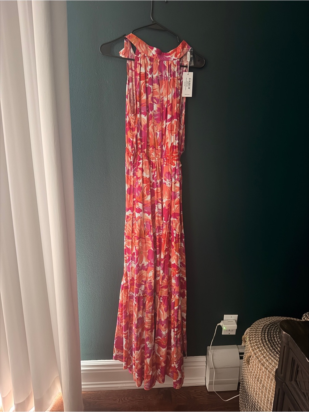 Petal & Pup Pink and Orange Floral Maxi Dress